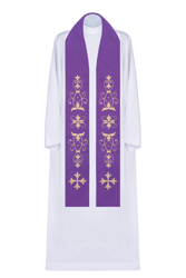 Stuła z krzyżykami oraz długim ozdobnikiem