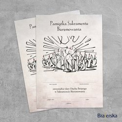 Pamiątka Sakramentu Bierzmowania A5 (komplet 10 szt.)