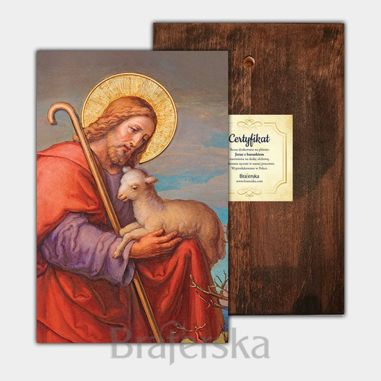 Ikona drukowana - Jezus z Barankiem