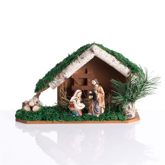 Szopka bożonarodzeniowa - 18 cm - Naturale