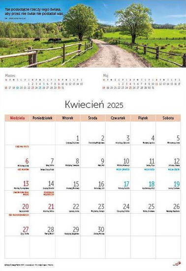 Kalendarz 2025 - Polskie klimaty