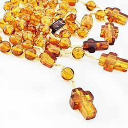 Dziesiątka różańca - bursztyn