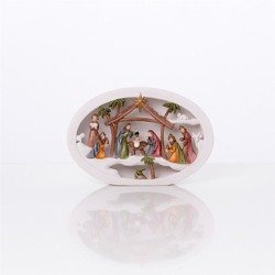 Szopka bożonarodzeniowa - świecąca - Bianco