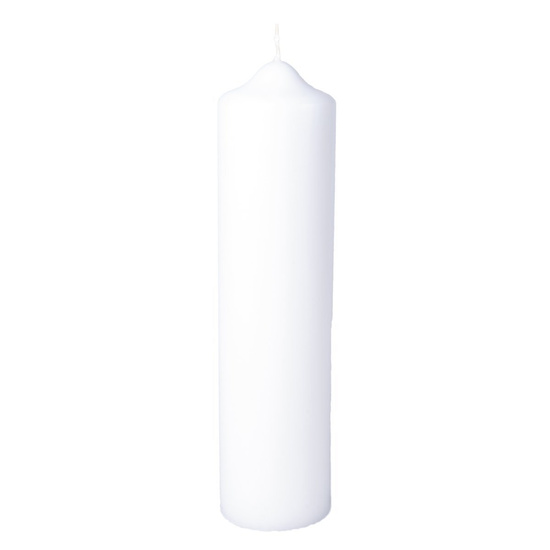Świeca walec biała 26 cm
