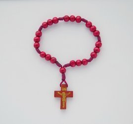 Koronka Pokoju - drewniana - bordo