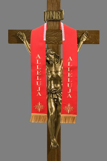 Stuła haftowana na krzyż - WIELKANOCNA 