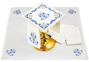 Bielizna kielichowa haftowana maryjna