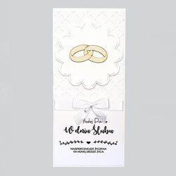 Kartka Młodej Parze w dniu Ślubu - biały