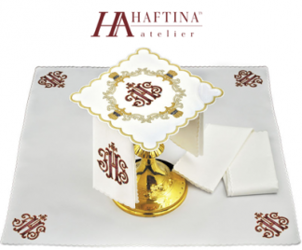 Bielizna kielichowa haftowana IHS