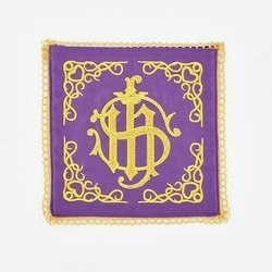 Palka haftowana IHS - fioletowy