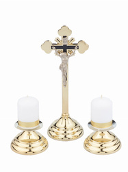 Komplet kolędowy - metalowy Krzyż złoty