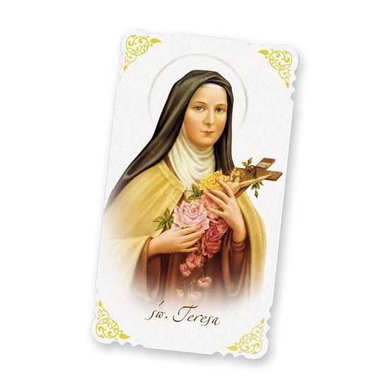 Obrazki sztancowane złote - św. Teresa