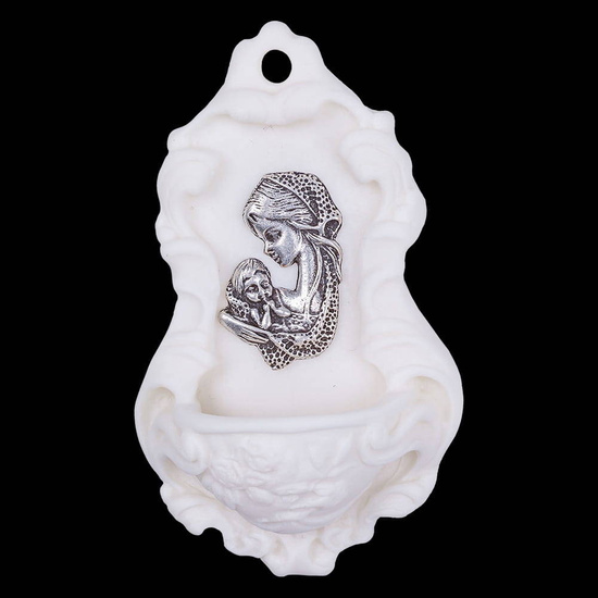 Kropielnica - Matka Boża - wklejka metalowa 