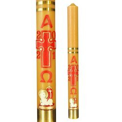 Paschał wosk aplikacja wosk baranek biały krzyż czerwony 2,5 kg