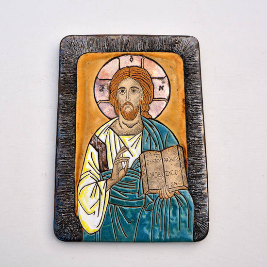 Ikona ceramiczna - Pantokrator
