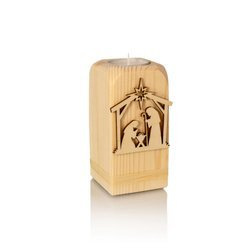 Świecznik - szopka bożonarodzeniowa - drewno