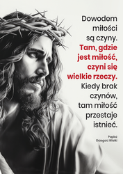 Plakat A3 Wielki Post - Dowodem miłości są czyny