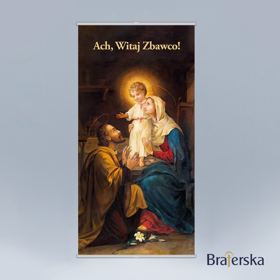 Baner z listwą Boże Narodzenie - Święta Rodzina