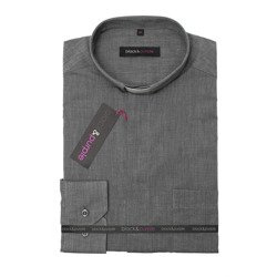 Koszula Kapłańska Popelina - jasny grafit