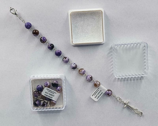 Bransoletka - AGAT OGNISTY PURPUROWY