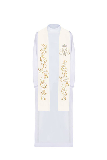 Stuła haftowana Maryjna