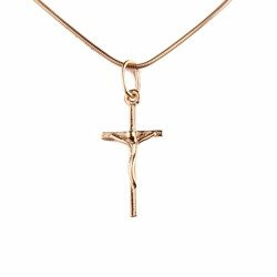 Srebrny krzyżyk - pozłacany