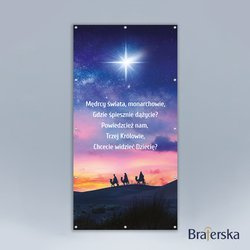 Baner oczkowany Boże Narodzenie - Mędrcy świata monarchowie...