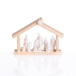 Szopka Bożonarodzeniowa - drewno - Alabaster