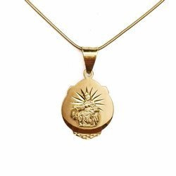 Srebrny medalik - pozłacany