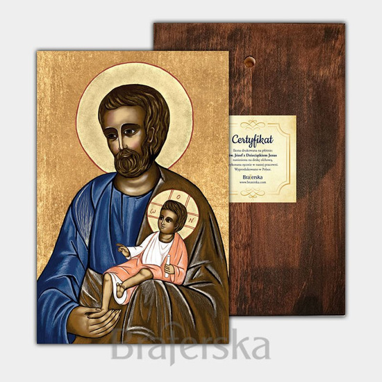 Ikona drukowana - św. Józef z Dzieciątkiem Jezus