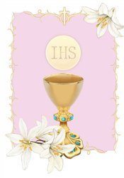 Kartka Braterska - Pamiątka  Pierwszej Komunii  Świętej