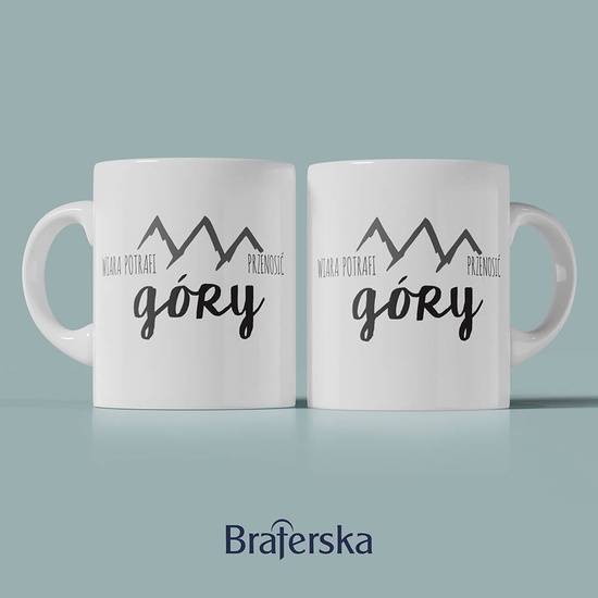 Kubek ceramiczny - Wiara potrafi góry przenosić 