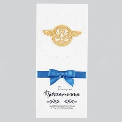 Kartka Pamiątka Bierzmowania - niebieski