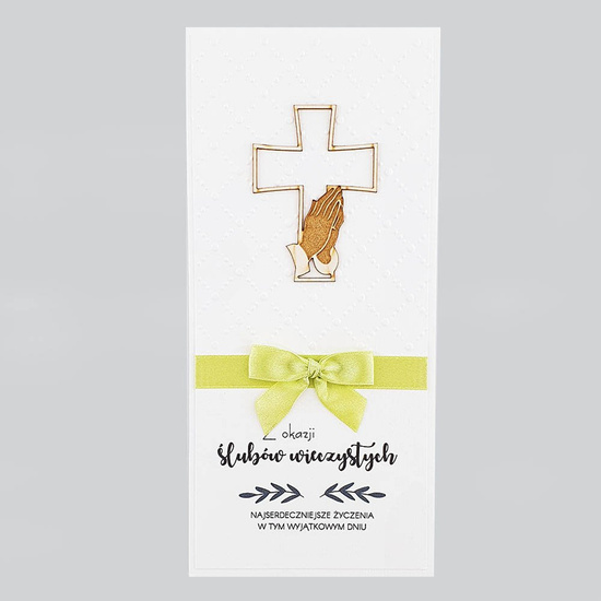 Kartka Z okazji ślubów wieczystych - zielony
