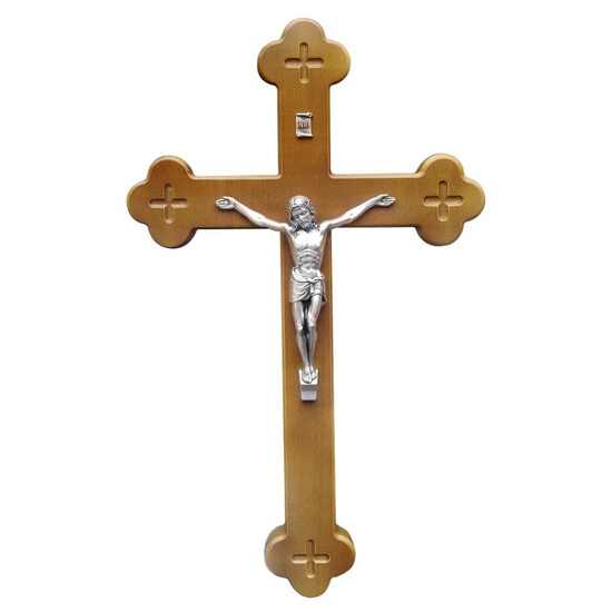 Drewniany krzyż Syjonu w kolorze rustykalnym 