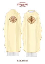 Ornat haftowany z symbolami IHS i PAX