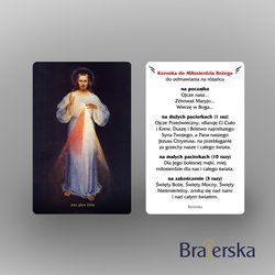 Plastikowy obrazek "Jezus Miłosierny i Koronka"