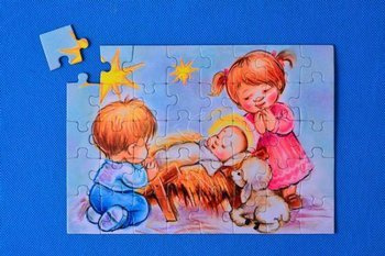 Puzzle Bożonarodzeniowe - kartonik