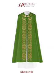 Kapa zielona liturgiczna monogram "IHS"