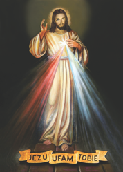 Plakat A3 Jezus Miłosierny - Krakowski