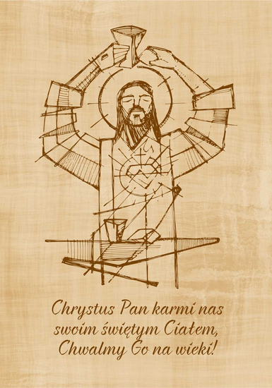 Kartka Braterska - Chrystus Pan karmi nas