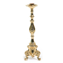 Świecznik w stylu rokoko, pozłacany