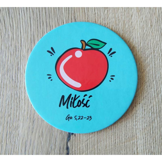 Podkładka korkowa okrągła - Miłość