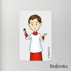 Magnes św. Dominik Savio w komży