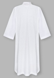 Alba liturgiczna gładka strecz - stójka zamek na ramieniu