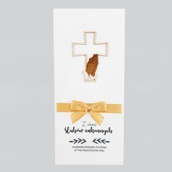 Kartka Z okazji ślubów zakonnych - złoty