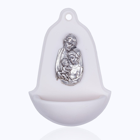 Kropielnica - Święta Rodzina - wklejka metalowa - Alabaster