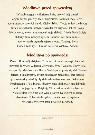 Pamiątka I Spowiedzi Świętej Jezus Miłosierny - z modlitwami