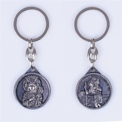 Brelok - Św. Krzysztof - Matka Boża Częstochowska