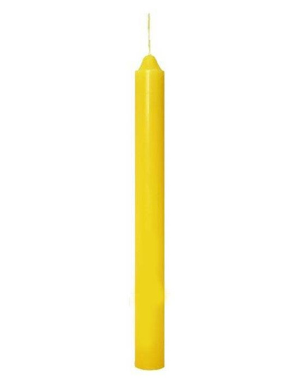 Świeca świecznikowa - 22 cm - żółta